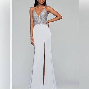 👡NWOT Faviana Gray Sequin Embellished Prom Gown🩵

**OPEN TO OFFERS**
